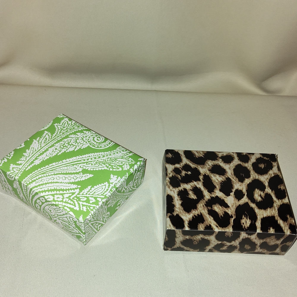 SACHI Green Paisley and Leopard Print Tote